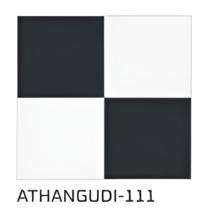 KAG Athangudi 300 x 300 mm 111 White and Black Matt Ceramic Tile_0