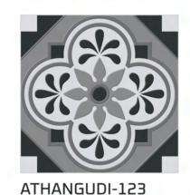 KAG Athangudi 300 x 300 mm 123 Grey Matt Ceramic Tile_0