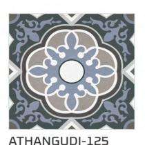 KAG Athangudi 300 x 300 mm 125 Grey Matt Ceramic Tile_0