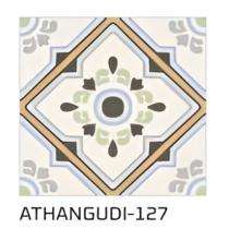 KAG Athangudi 300 x 300 mm 127 White Matt Ceramic Tile_0