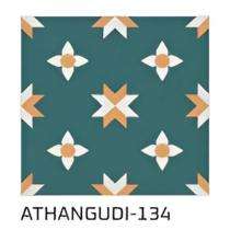 KAG Athangudi 300 x 300 mm 134 Green Matt Ceramic Tile_0
