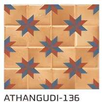 KAG Athangudi 300 x 300 mm 136 Multicolour Matt Ceramic Tile_0