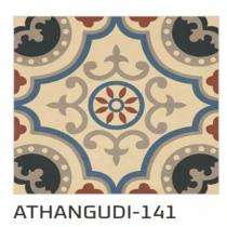 KAG Athangudi 300 x 300 mm 141 Multicolour Matt Ceramic Tile_0