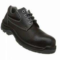 Allen Cooper Real Leather Steel Toe Safety Shoes Black_0