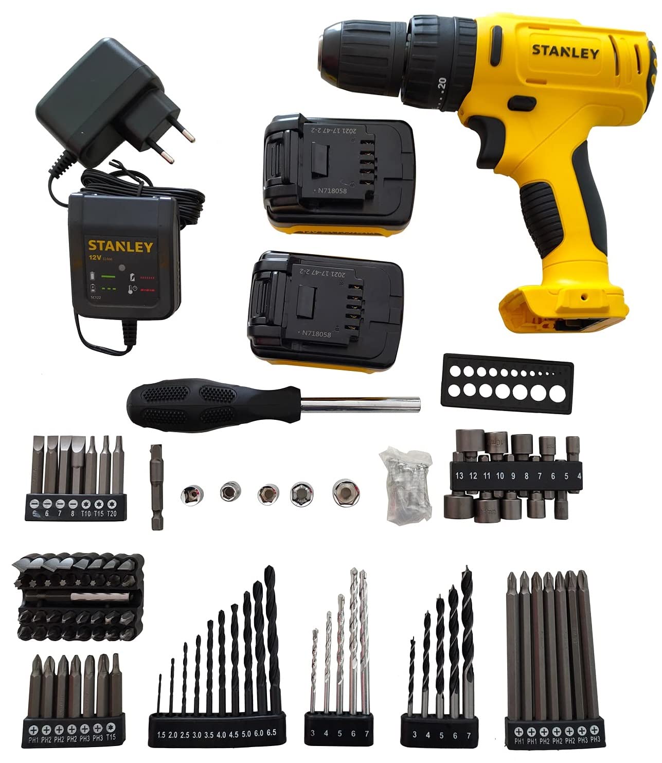 STANLEY 10 mm Cordless Rotary Hammer Drill SCH121S2KA 12 V_2