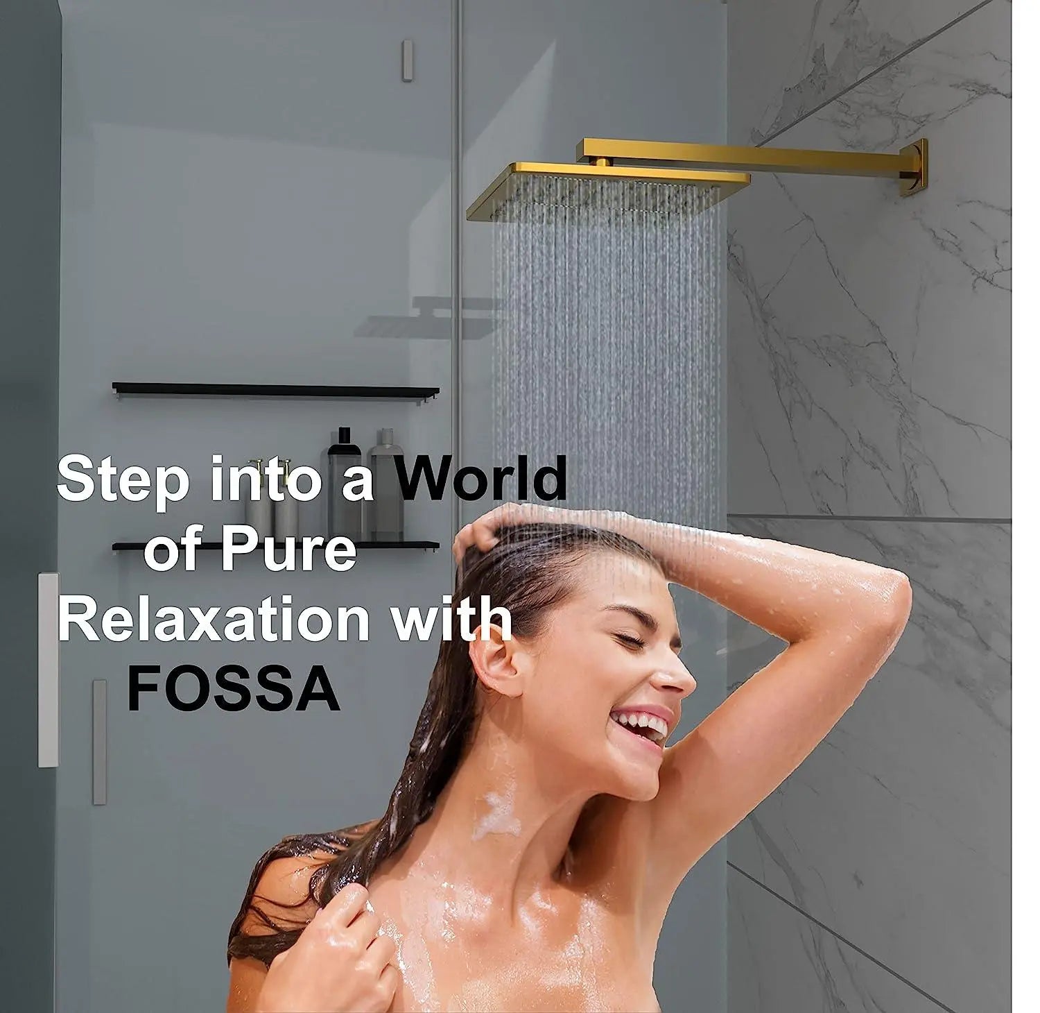 FOSSA Overhead Single Flow Shower 8 x 8 inch Stainless Steel_4