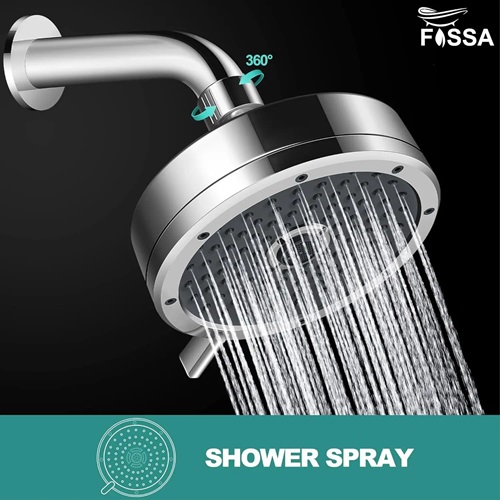 FOSSA Wondra 3-Spray Shower 5 x 5 inch ABS Plastic_3