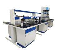 Steelcase Rectangle Laboratory Workstation White and Blue_0