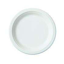 Sugarcane Bagasse Disposable Plates Round 10 inch White_0