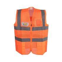 L&T SuFin Brand - Solido 100% Polyester Safety Jackets L Hi-Vis 100 Pro Reflective Orange_0