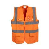 L&T SuFin Brand - Solido 100% PolyCotton Safety Jackets XL Flashline Pro Reflective Orange_0