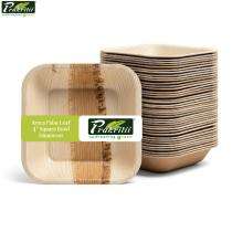 Areca Leaf Disposable Bowls Square 4 x 4 inch Beige_0
