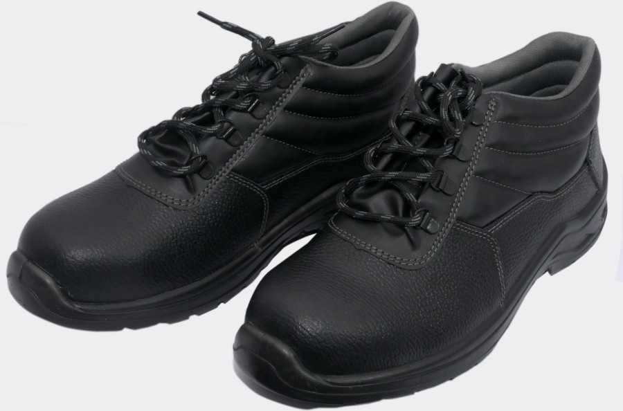 H S INTERNATIONAL HS-ROCKERS Genuine Leather Barton Print Steel Toe Safety Shoes Black_2