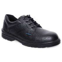 Bata Buff Printed Leather Steel Toe Safety Shoes Black_0