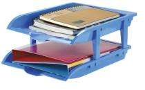 Plastic Desk Organizer 39.4 x 25.5 x 3.5 mm Blue_0