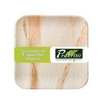 Areca Leaf Disposable Plates Square 8 inch Beige_0