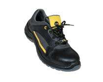 H S INTERNATIONAL HS-1002 Apollo Grain Leather Steel Toe Safety Shoes Black_0