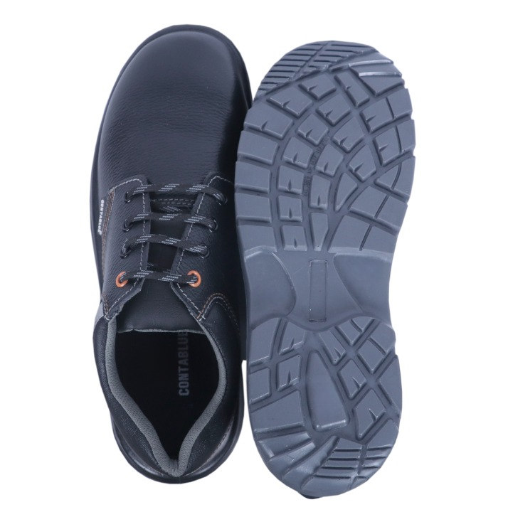 Contablue W202 Real Leather Composite Toe Safety Shoes Black_0