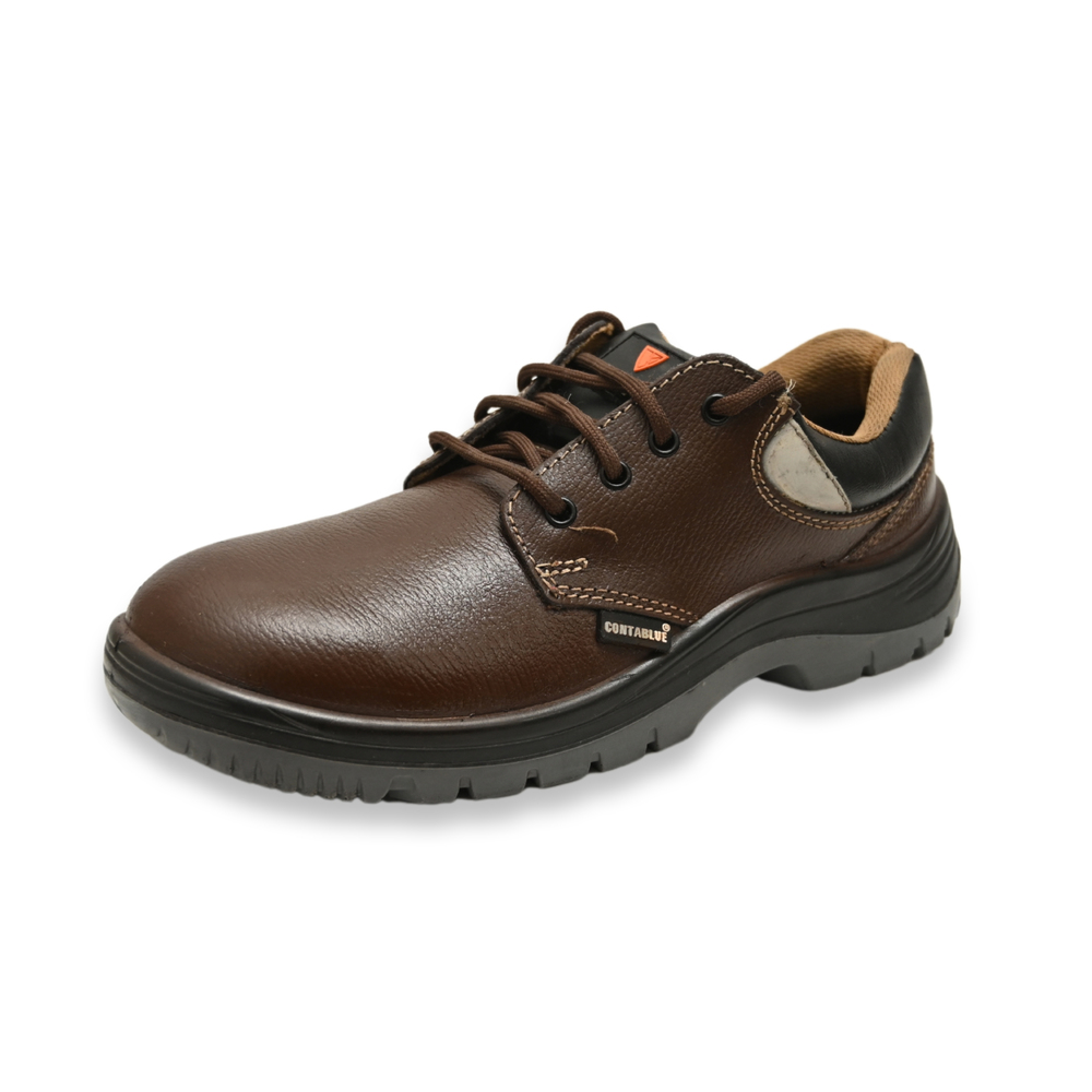 Contablue W201 Real Leather Steel Toe Safety Shoes Brown_1