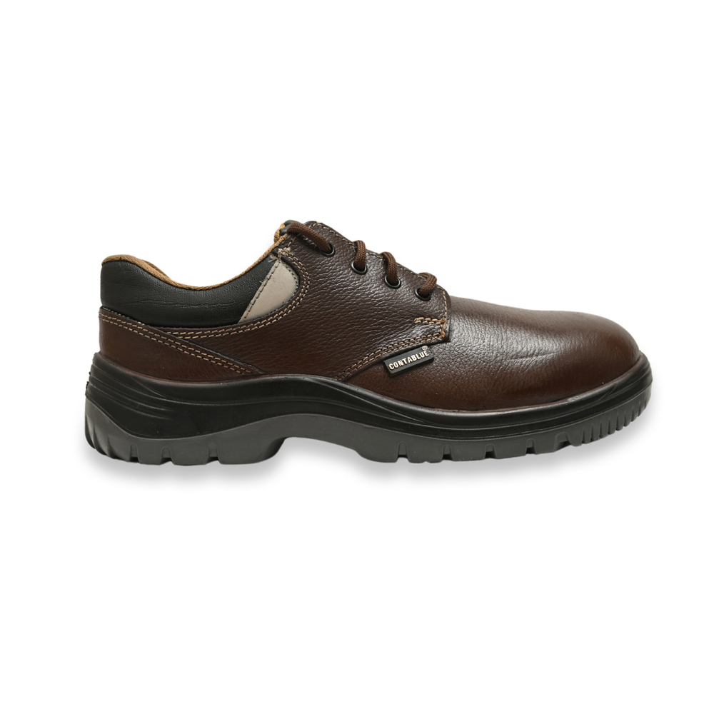 Contablue W201 Real Leather Steel Toe Safety Shoes Brown_2