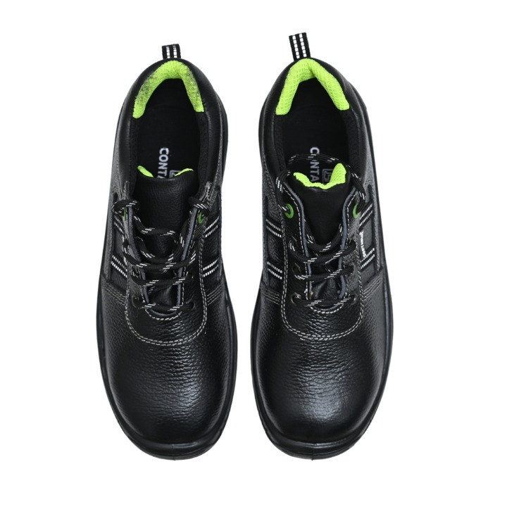 Contablue GG201 Real Leather Steel Toe Safety Shoes Black_0