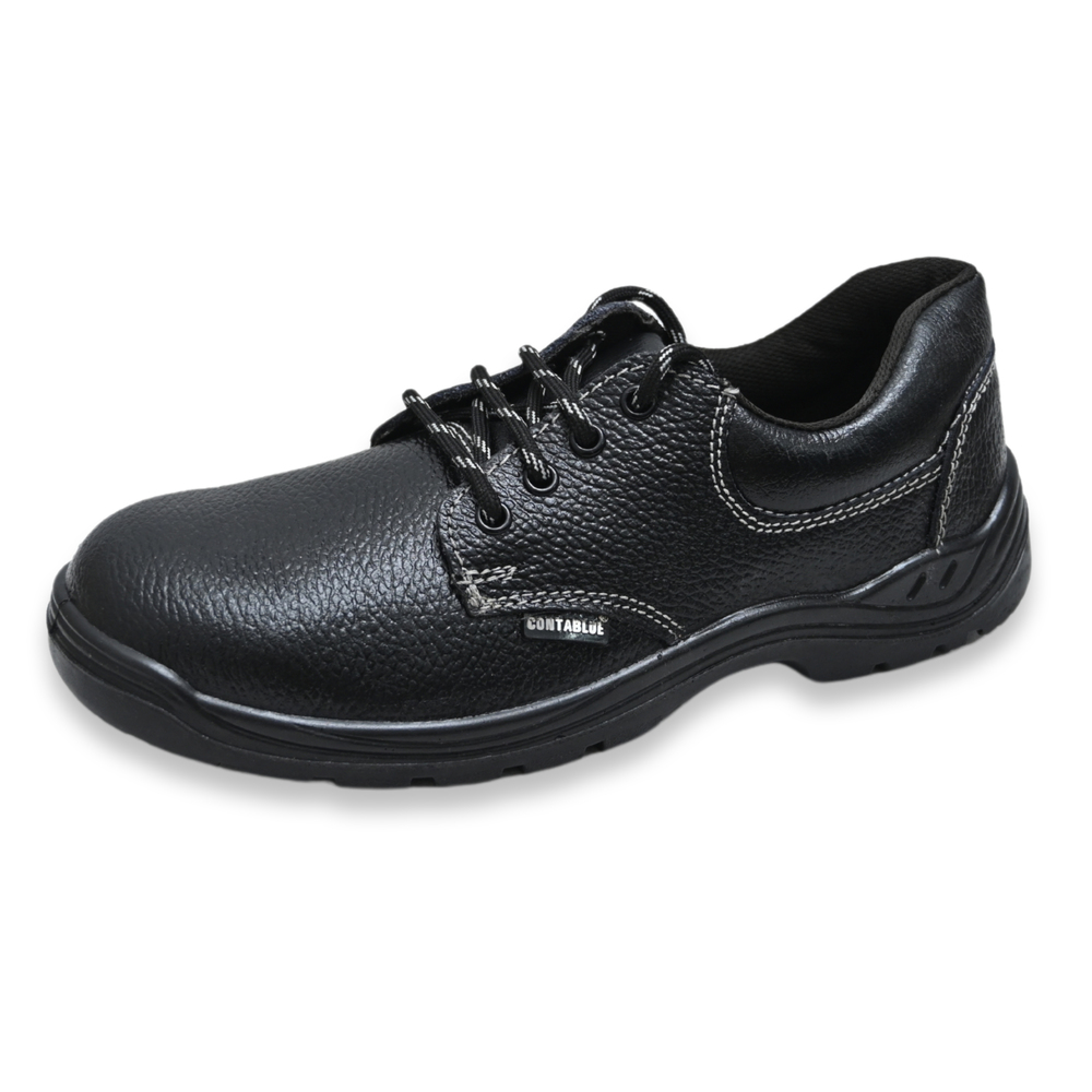 Contablue G101 Real Leather Steel Toe Safety Shoes Black_1