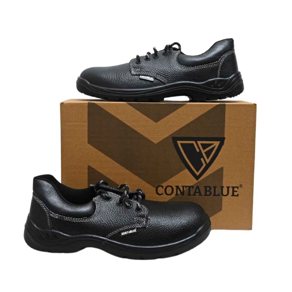 Contablue G101 Real Leather Steel Toe Safety Shoes Black_3