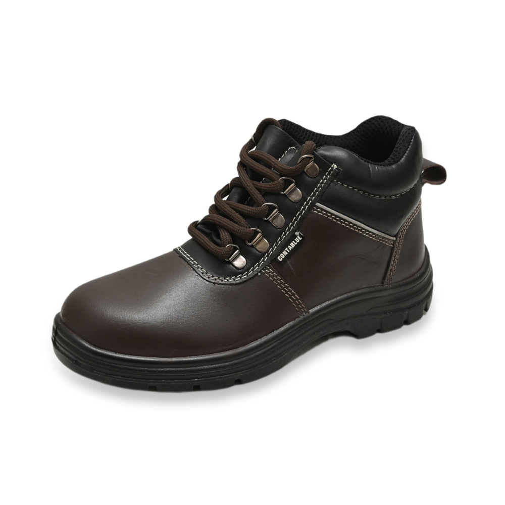 Contablue B201 CG Leather Steel Toe Safety Shoes Brown_1