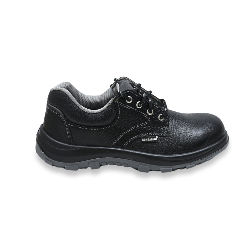 Contablue Panther Real Leather Steel Toe Safety Shoes Black_2