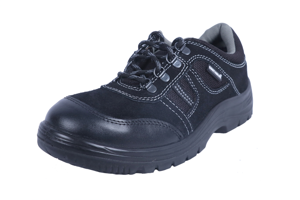 Contablue Suede Suede Leather Steel Toe Safety Shoes Black_2