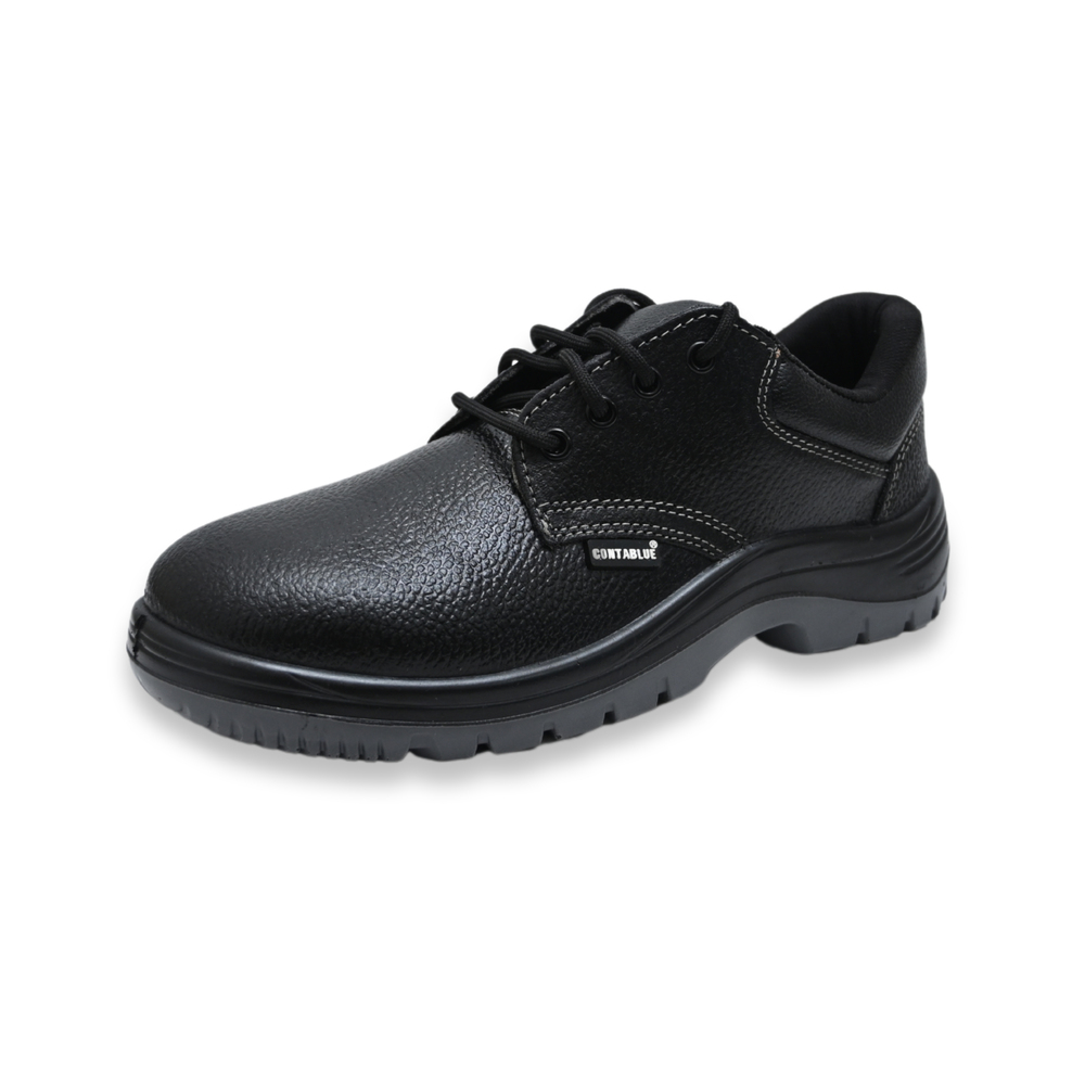Contablue W201 Real Leather Steel Toe Safety Shoes Black_2