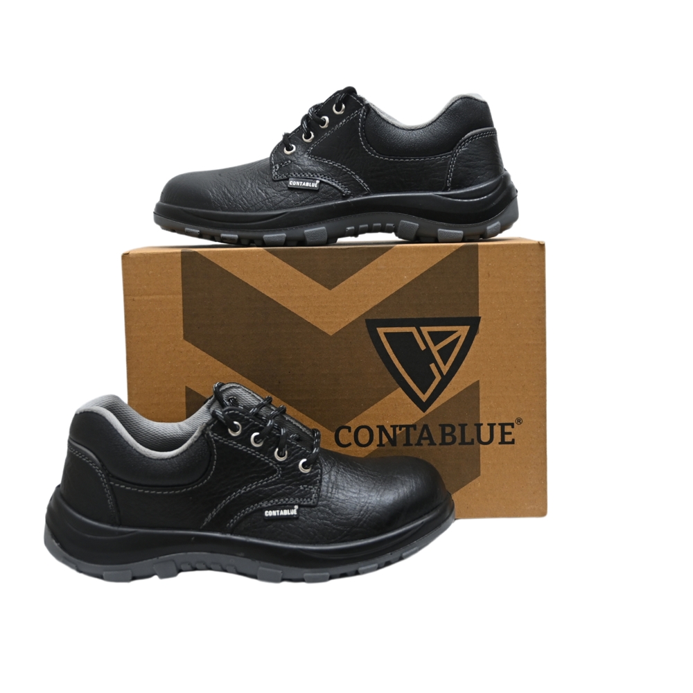 Contablue W201 Real Leather Steel Toe Safety Shoes Black_4