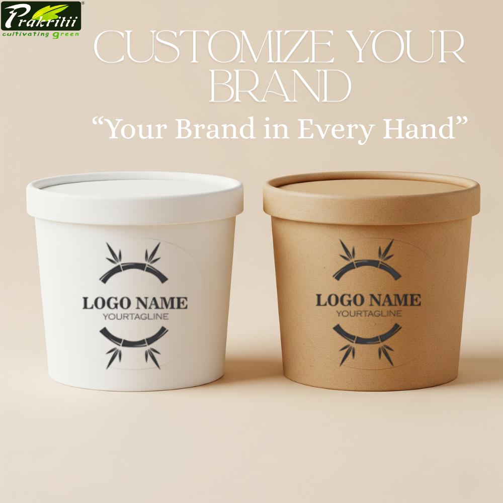 Paper Disposable Bowls Round 5 inch Brown_3