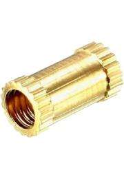 Prime M6 Threaded Open End Round Nut Insert Brass_0