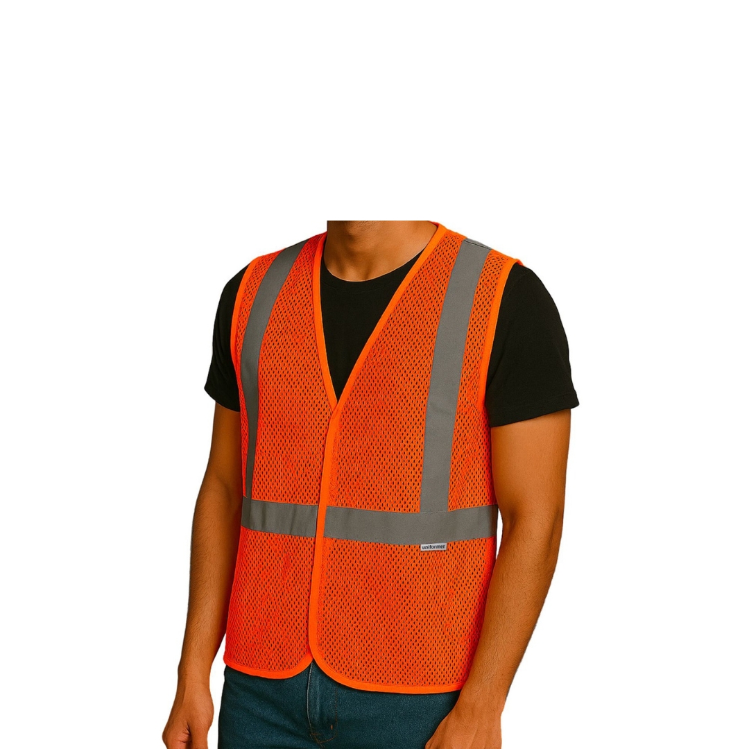 Uniformer Polyester Safety Jackets Free Size U-SJ1-004 Reflective Orange_1
