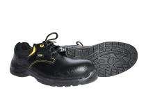 H S INTERNATIONAL HS-602 High Quality Grain Leather Composite Toe Safety Shoes Black_0