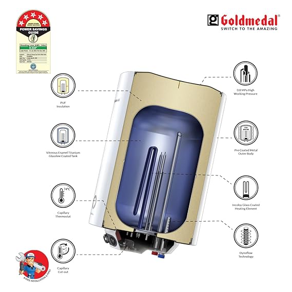 Goldmedal G-Hydro Digi 6 L 5 Star Storage Geysers_2