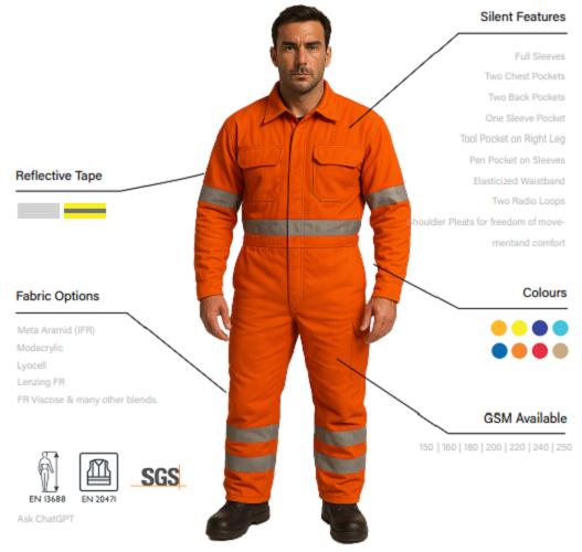 BM Full Sleeves Modacrylic Safety Suit_1