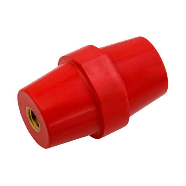 Hexagonal Red Single Pole Busbar Support_0