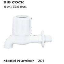 Pearl 15 mm PVC Taps Polished Wall Mounted BIB Cock with Flange_0