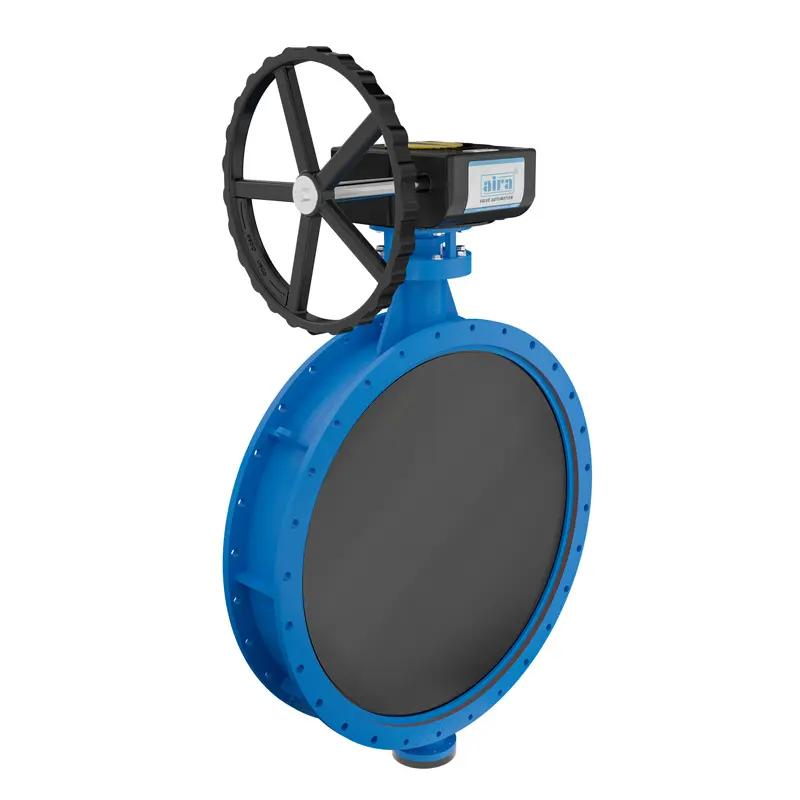 AIRA 300 - 3500 mm Electric Stainless Steel Butterfly Valve Double Offset Damper_2