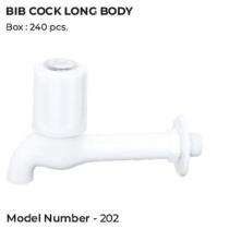 Pearl 15 mm PVC Taps Polished Wall Mounted BIB Cock Long Body With Flange_0