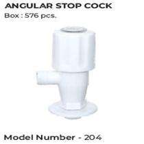 Pearl 15 mm PVC Taps Polished Wall Mounted Angular Stop Cock With Flange_0