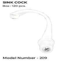 Pearl 15 mm PVC Taps Polished Wall Mounted Sink Cock With Flange_0