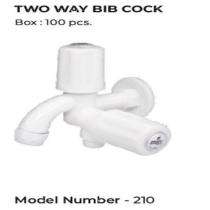 Pearl 15 mm PVC Taps Polished Wall Mounted Two Way BIB Cock With Flange_0