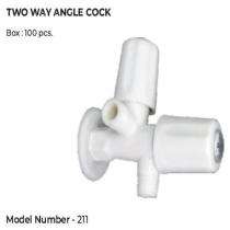 Pearl 15 mm PVC Taps Polished Wall Mounted Two in One Angular Stop Cock_0