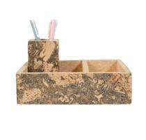 Cork Brown Holder Pen Stand_0