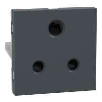 Schneider Electric 6 A Grey 3 Pin Plug with Shutter Electrical Sockets_0