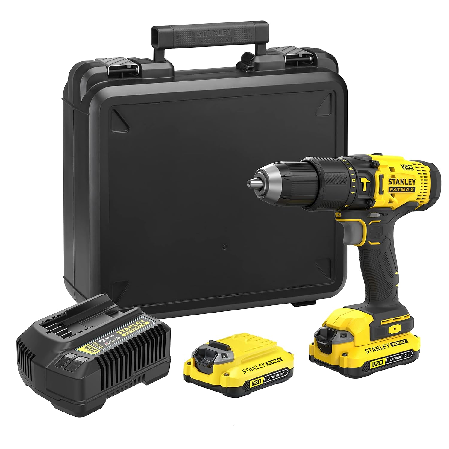 STANLEY 13 mm Cordless Rotary Hammer Drill SCD711C2K 20 V_1