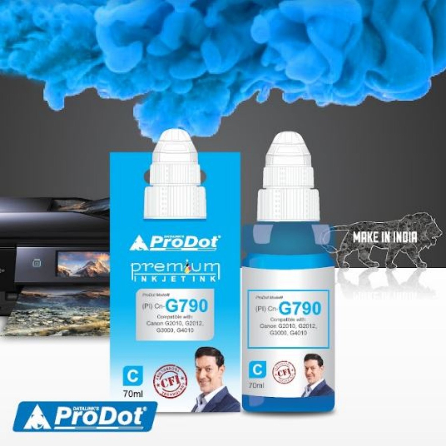ProDot Cyan Canon 70 g Ink Printer Cartridge Consumable_1